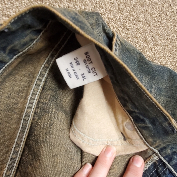 Lot of 2 Men's distressed denim Size 34 - Picture 4 of 7